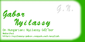 gabor nyilassy business card